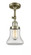 Bellmont - 1 Light - 6 inch - Antique Brass - Adjustable Semi-Flush Mount (3442|201F-AB-G192)