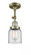 Bell - 1 Light - 5 inch - Antique Brass - Adjustable Semi-Flush Mount (3442|201F-AB-G52)