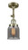 Bell - 1 Light - 5 inch - Antique Brass - Adjustable Semi-Flush Mount (3442|201F-AB-G53-LED)