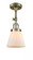 Cone - 1 Light - 6 inch - Antique Brass - Adjustable Semi-Flush Mount (3442|201F-AB-G61)