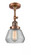 Fulton - 1 Light - 7 inch - Antique Copper - Adjustable Semi-Flush Mount (3442|201F-AC-G172-LED)