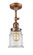 Canton - 1 Light - 6 inch - Antique Copper - Adjustable Semi-Flush Mount (3442|201F-AC-G182-LED)