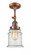 Canton - 1 Light - 6 inch - Antique Copper - Adjustable Semi-Flush Mount (3442|201F-AC-G184-LED)