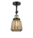 Chatham - 1 Light - 7 inch - Black Antique Brass - Adjustable Semi-Flush Mount (3442|201F-BAB-G146-LED)