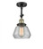 Fulton - 1 Light - 7 inch - Black Antique Brass - Adjustable Semi-Flush Mount (3442|201F-BAB-G172-LED)