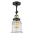 Canton - 1 Light - 6 inch - Black Antique Brass - Adjustable Semi-Flush Mount (3442|201F-BAB-G182-LED)