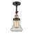 Bellmont - 1 Light - 6 inch - Black Antique Brass - Adjustable Semi-Flush Mount (3442|201F-BAB-G194)