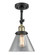 Cone - 1 Light - 8 inch - Black Antique Brass - Adjustable Semi-Flush Mount (3442|201F-BAB-G42-LED)