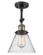 Cone - 1 Light - 8 inch - Black Antique Brass - Adjustable Semi-Flush Mount (3442|201F-BAB-G44-LED)