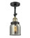 Bell - 1 Light - 5 inch - Black Antique Brass - Adjustable Semi-Flush Mount (3442|201F-BAB-G53)