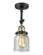 Bell - 1 Light - 5 inch - Black Antique Brass - Adjustable Semi-Flush Mount (3442|201F-BAB-G54-LED)