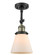 Cone - 1 Light - 6 inch - Black Antique Brass - Adjustable Semi-Flush Mount (3442|201F-BAB-G61-LED)