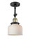 Bell - 1 Light - 8 inch - Black Antique Brass - Adjustable Semi-Flush Mount (3442|201F-BAB-G71-LED)