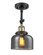 Bell - 1 Light - 8 inch - Black Antique Brass - Semi-Flush Mount (3442|201F-BAB-G73-LED)