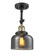 Bell - 1 Light - 8 inch - Black Antique Brass - Adjustable Semi-Flush Mount (3442|201F-BAB-G73-LED)