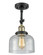 Bell - 1 Light - 8 inch - Black Antique Brass - Adjustable Semi-Flush Mount (3442|201F-BAB-G74-LED)