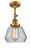 Fulton - 1 Light - 7 inch - Brushed Brass - Adjustable Semi-Flush Mount (3442|201F-BB-G172-LED)