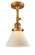 Cone - 1 Light - 8 inch - Brushed Brass - Adjustable Semi-Flush Mount (3442|201F-BB-G41-LED)