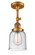 Bell - 1 Light - 5 inch - Brushed Brass - Adjustable Semi-Flush Mount (3442|201F-BB-G54-LED)