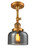 Bell - 1 Light - 8 inch - Brushed Brass - Adjustable Semi-Flush Mount (3442|201F-BB-G73-LED)