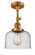 Bell - 1 Light - 8 inch - Brushed Brass - Adjustable Semi-Flush Mount (3442|201F-BB-G74-LED)