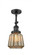 Chatham - 1 Light - 7 inch - Matte Black - Adjustable Semi-Flush Mount (3442|201F-BK-G146-LED)