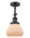 Fulton - 1 Light - 7 inch - Matte Black - Adjustable Semi-Flush Mount (3442|201F-BK-G171)