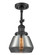 Fulton - 1 Light - 7 inch - Matte Black - Adjustable Semi-Flush Mount (3442|201F-BK-G173-LED)