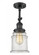 Canton - 1 Light - 6 inch - Matte Black - Adjustable Semi-Flush Mount (3442|201F-BK-G184)