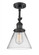 Cone - 1 Light - 8 inch - Matte Black - Adjustable Semi-Flush Mount (3442|201F-BK-G42-LED)