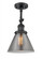 Cone - 1 Light - 8 inch - Matte Black - Adjustable Semi-Flush Mount (3442|201F-BK-G43)