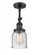 Bell - 1 Light - 5 inch - Matte Black - Adjustable Semi-Flush Mount (3442|201F-BK-G54-LED)