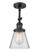 Cone - 1 Light - 6 inch - Matte Black - Adjustable Semi-Flush Mount (3442|201F-BK-G62-LED)