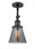 Cone - 1 Light - 6 inch - Matte Black - Adjustable Semi-Flush Mount (3442|201F-BK-G63-LED)