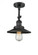 Railroad - 1 Light - 8 inch - Matte Black - Adjustable Semi-Flush Mount (3442|201F-BK-M6-LED)