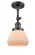 Fulton - 1 Light - 7 inch - Oil Rubbed Bronze - Adjustable Semi-Flush Mount (3442|201F-OB-G171-LED)