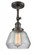 Fulton - 1 Light - 7 inch - Oil Rubbed Bronze - Adjustable Semi-Flush Mount (3442|201F-OB-G172-LED)