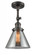 Cone - 1 Light - 8 inch - Oil Rubbed Bronze - Adjustable Semi-Flush Mount (3442|201F-OB-G43-LED)