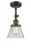 Cone - 1 Light - 6 inch - Oil Rubbed Bronze - Adjustable Semi-Flush Mount (3442|201F-OB-G62-LED)