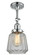 Chatham - 1 Light - 7 inch - Polished Chrome - Adjustable Semi-Flush Mount (3442|201F-PC-G142-LED)