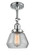 Fulton - 1 Light - 7 inch - Polished Chrome - Adjustable Semi-Flush Mount (3442|201F-PC-G172-LED)