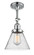 Cone - 1 Light - 8 inch - Polished Chrome - Adjustable Semi-Flush Mount (3442|201F-PC-G44-LED)