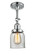 Bell - 1 Light - 5 inch - Polished Chrome - Adjustable Semi-Flush Mount (3442|201F-PC-G52-LED)