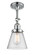 Cone - 1 Light - 6 inch - Polished Chrome - Adjustable Semi-Flush Mount (3442|201F-PC-G64-LED)