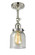 Bell - 1 Light - 5 inch - Polished Nickel - Adjustable Semi-Flush Mount (3442|201F-PN-G54-LED)