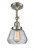 Fulton - 1 Light - 7 inch - Brushed Satin Nickel - Adjustable Semi-Flush Mount (3442|201F-SN-G172-LED)
