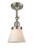 Cone - 1 Light - 6 inch - Brushed Satin Nickel - Adjustable Semi-Flush Mount (3442|201F-SN-G61-LED)