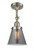Cone - 1 Light - 6 inch - Brushed Satin Nickel - Adjustable Semi-Flush Mount (3442|201F-SN-G63-LED)