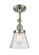 Cone - 1 Light - 6 inch - Brushed Satin Nickel - Adjustable Semi-Flush Mount (3442|201F-SN-G64-LED)