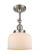 Bell - 1 Light - 8 inch - Brushed Satin Nickel - Adjustable Semi-Flush Mount (3442|201F-SN-G71-LED)